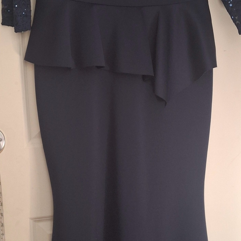 Jessica Howard Navy Lace Peplum Dress - Picture 3 of 16